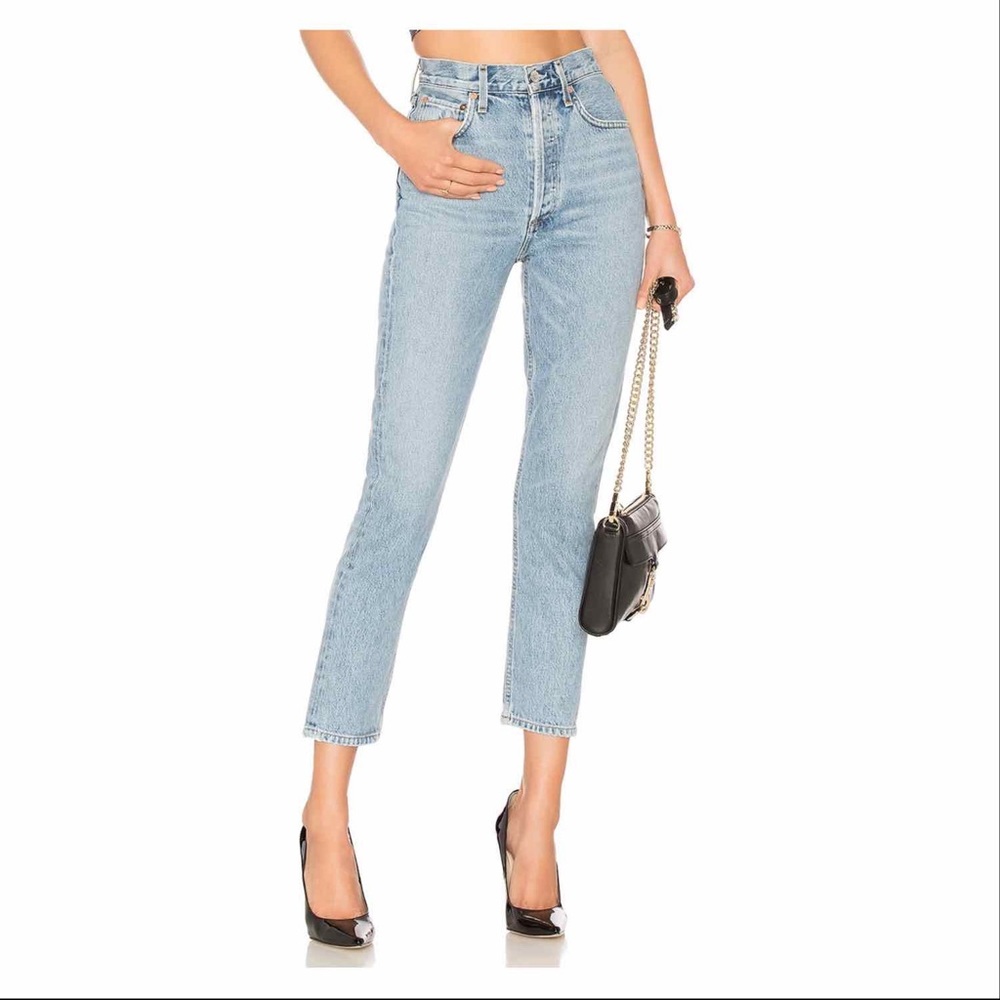 AGOLDE Riley High Rise Straight Crop in Renewal